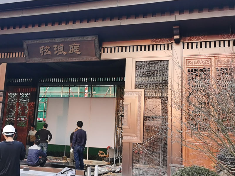 遂寧邦泰地產(chǎn)河?xùn)|上院展示區(qū)金屬工程-弦瑯庭