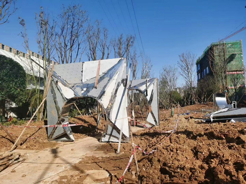 成都電建地產(chǎn)洺悅府景觀不銹鋼工程